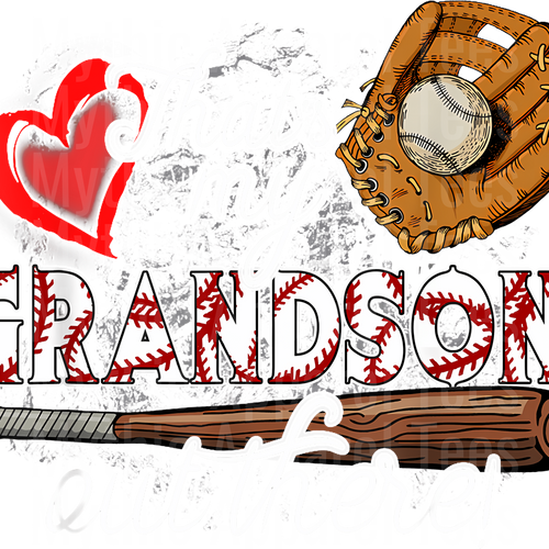 Grandma Grandpa Grandparents Baseball DTF Transfer