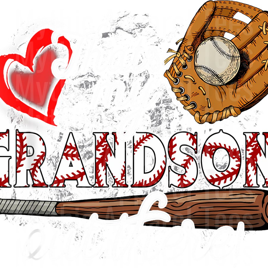 Grandma Grandpa Grandparents Baseball DTF Transfer