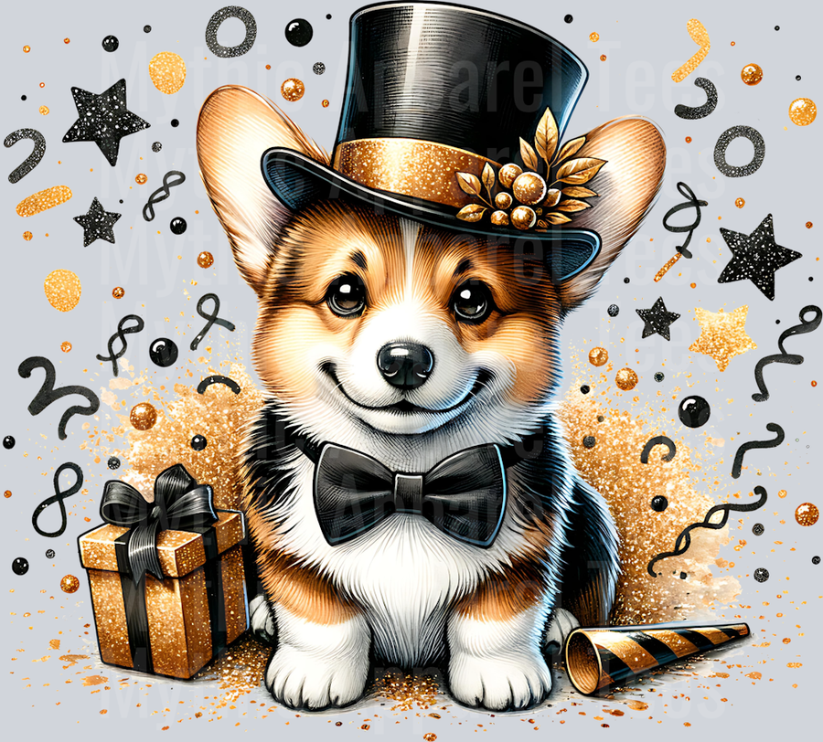 NEW YEARS CORGI FULL BODY