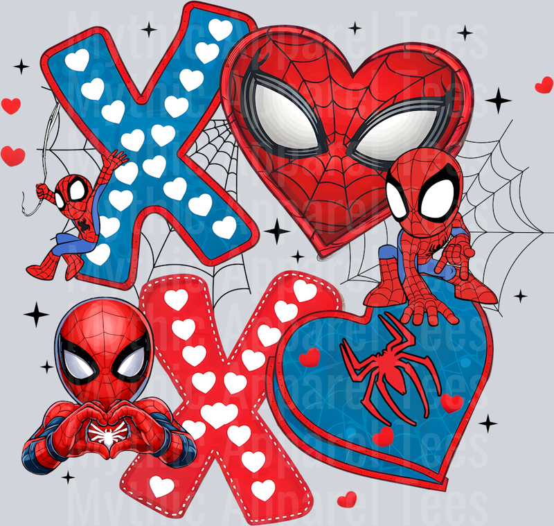 XOXO Spiderman DTF Valentines Day Transfers