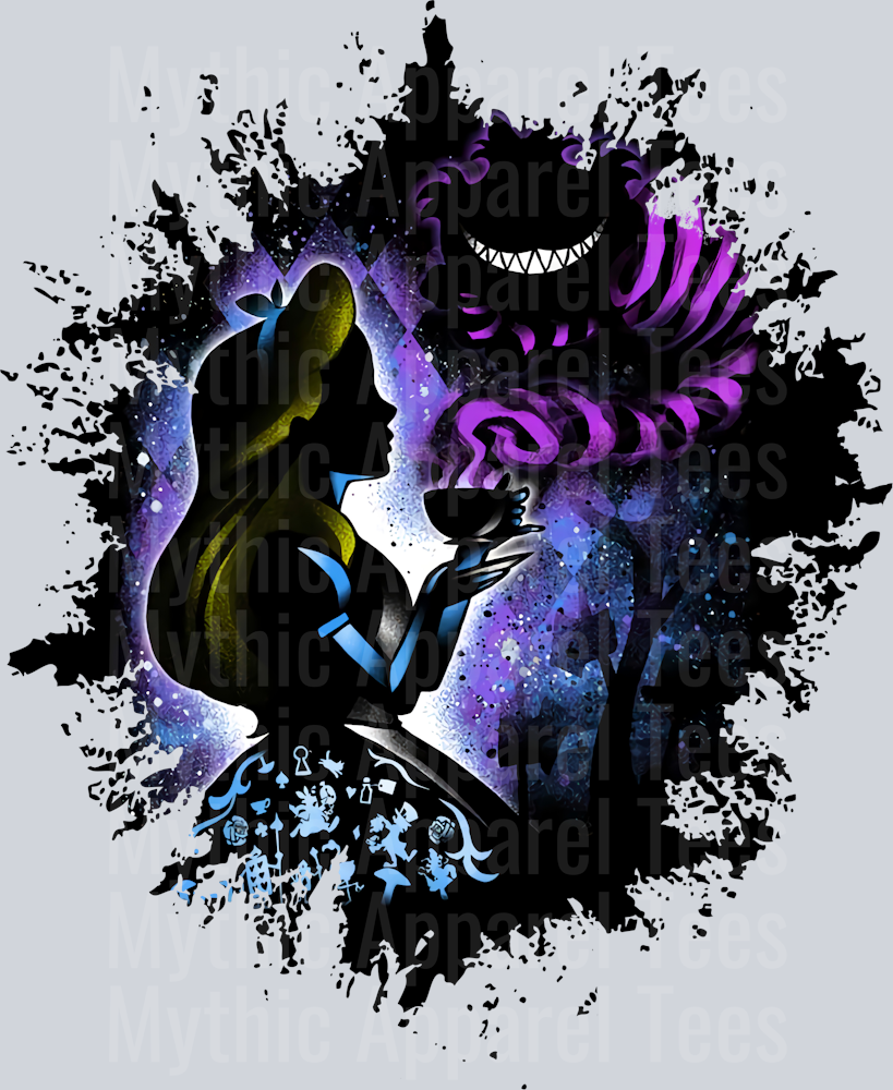 Alice Disney Alice in wonderland Dark Silhouette Color Splash Crystal Ball Vision