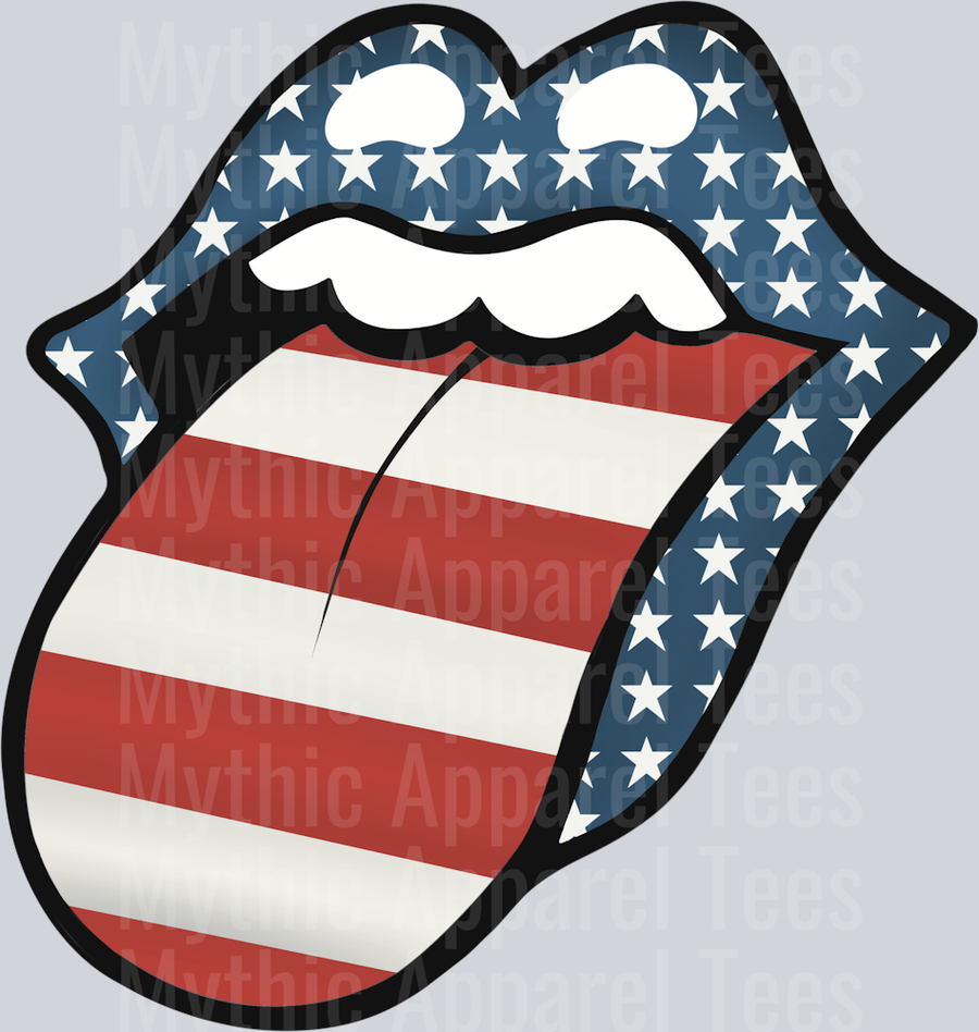 Patriotic kiss DTF Patriotic Transfers