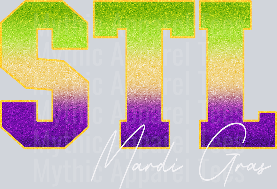 Stl Mardi Gras DTF Marid Gras Transfers