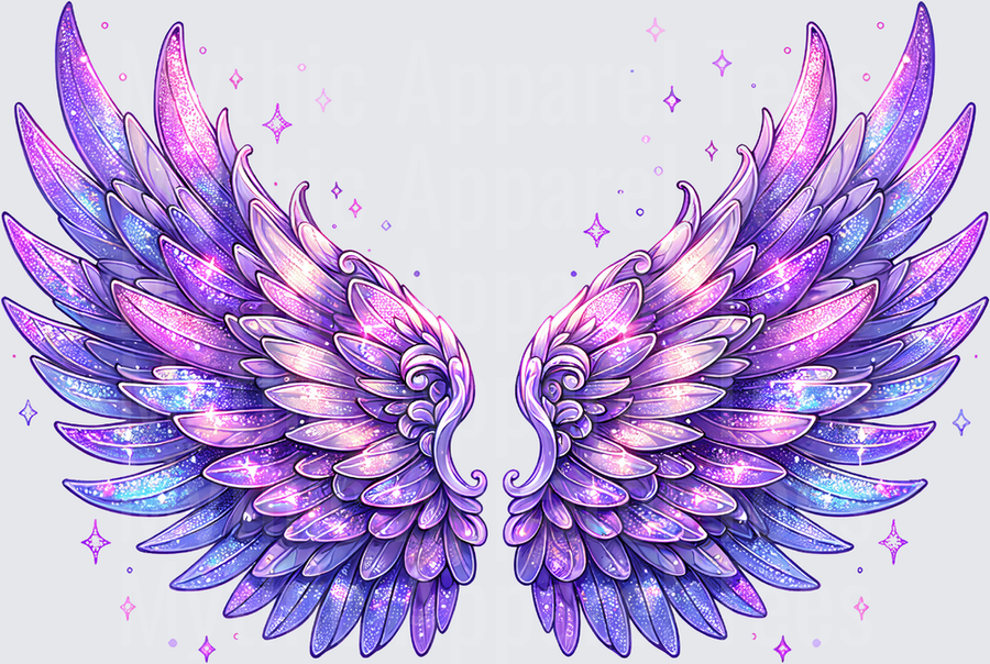 Angel Wings Glitter Galaxy Purple Pink Sparkle Pair