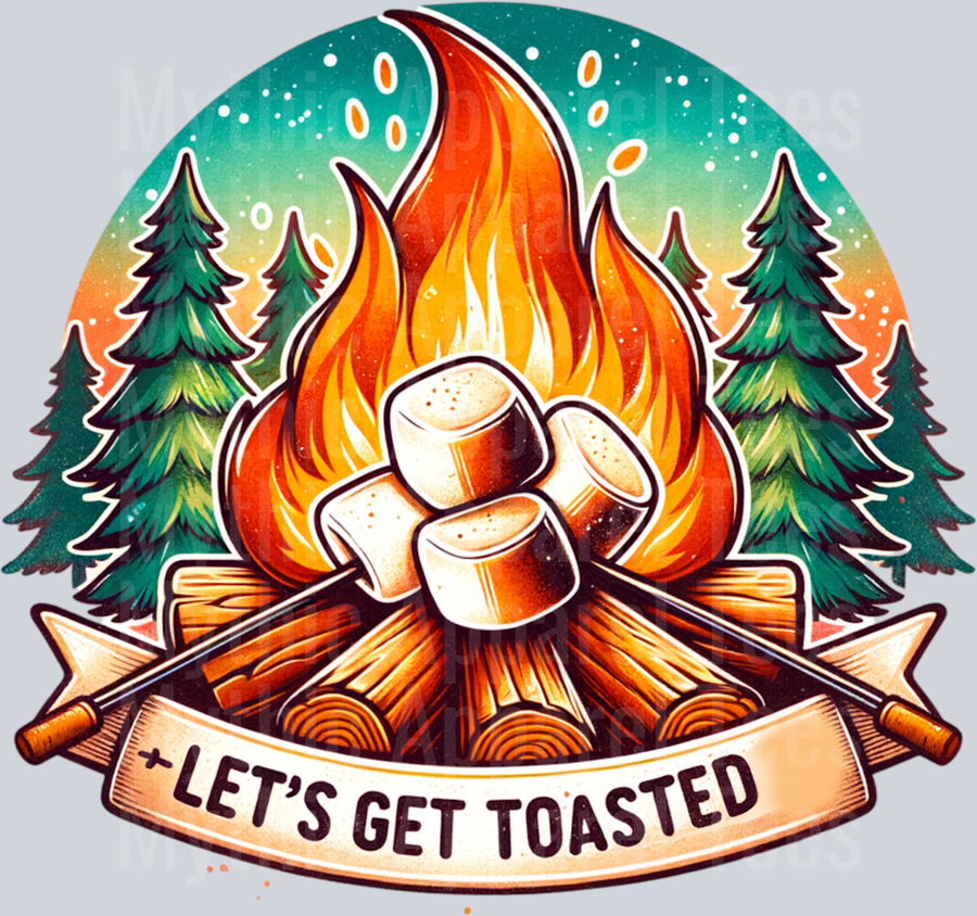 Lets get toasted 5 DTF Camping Transfers