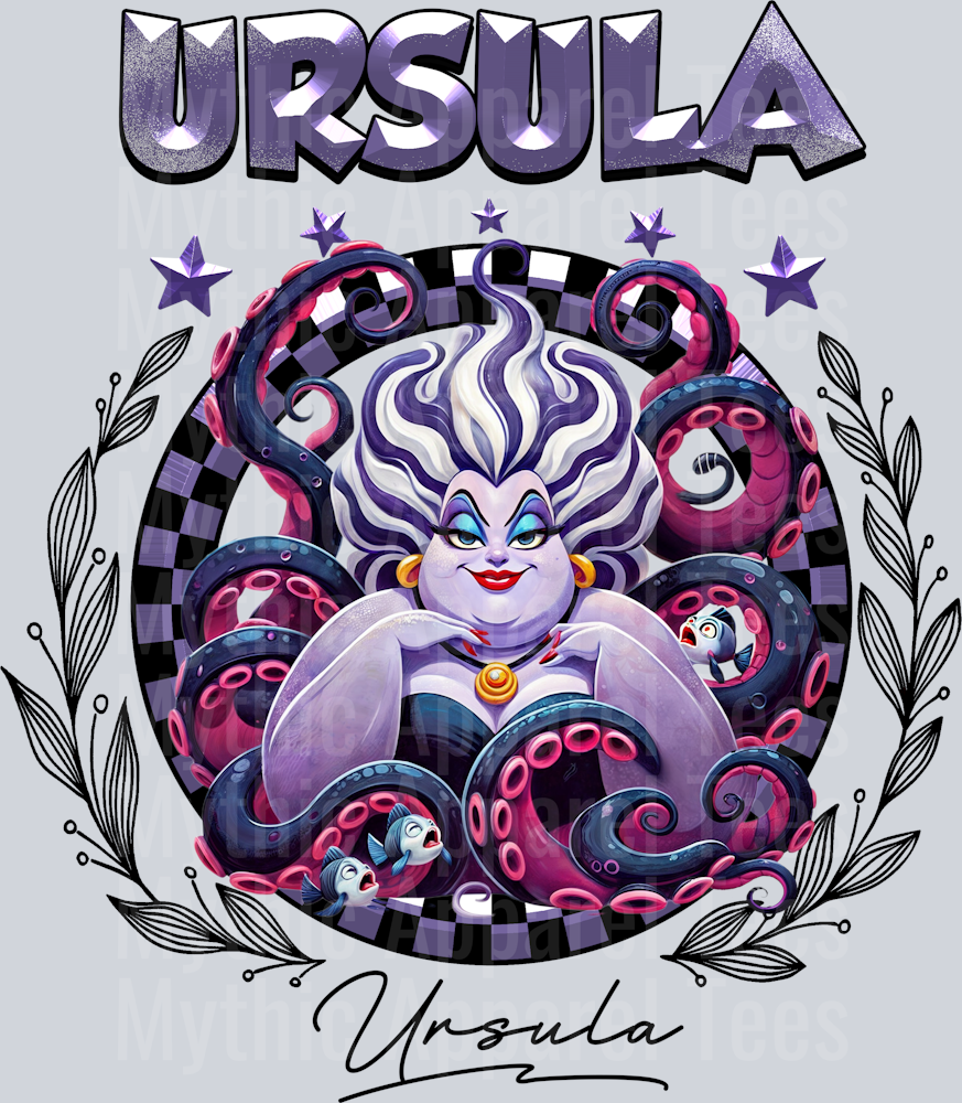 Ursula Disney Classic Portrait with Signature Disney Villain