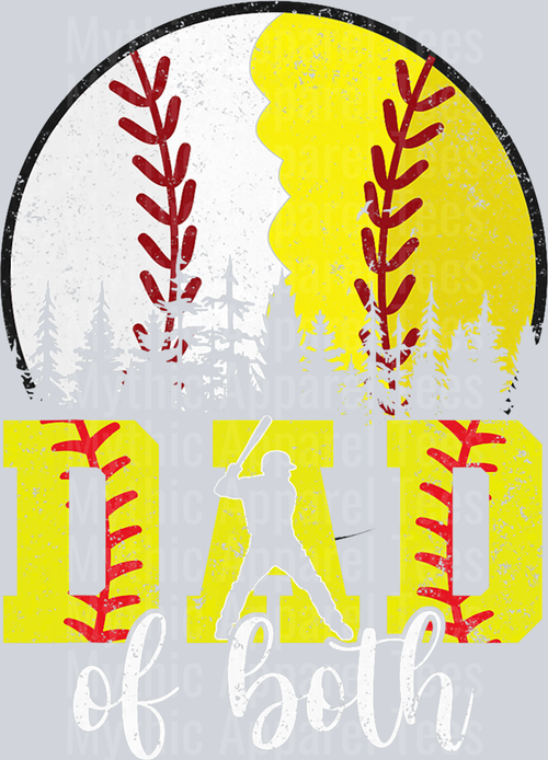 Softball Baseball Dad DTF Dad Transfers