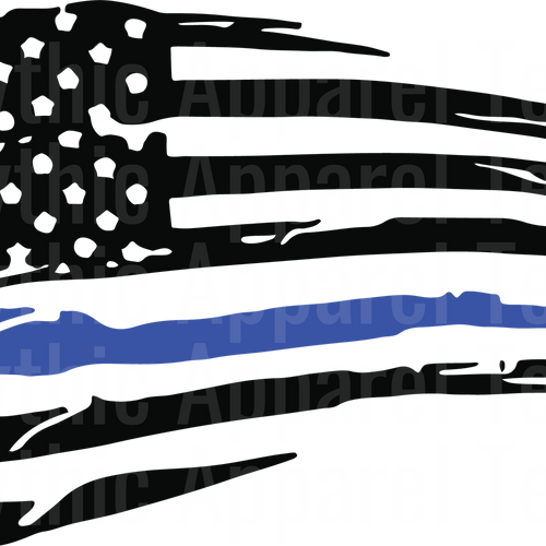 Police Officer Blue Line Back The Blue Transfers