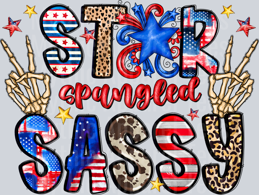Star Spangled Sassy 4th of july DTF Patriotic Transfers