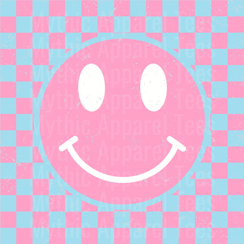 Pink blue smiley
