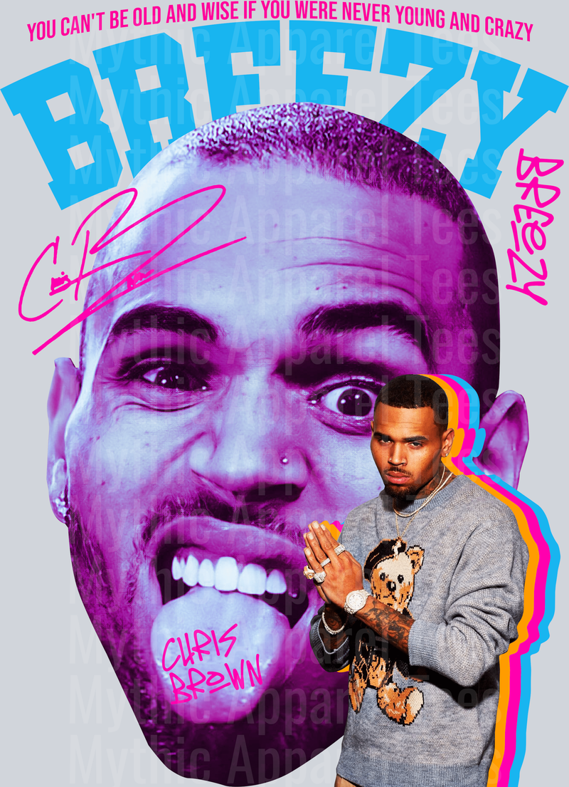 Breezy Chris Brown DTF Pop Culture Transfers