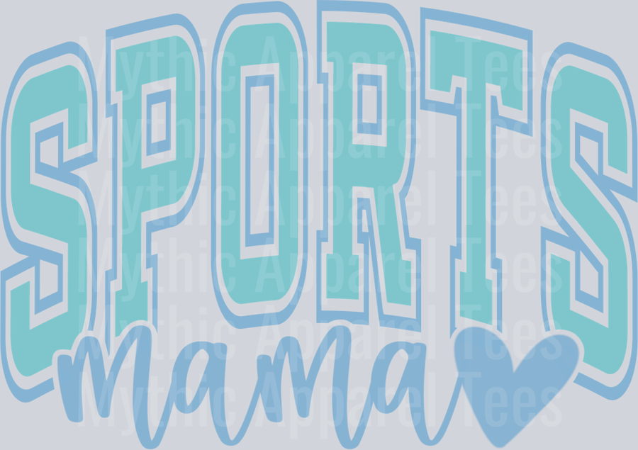 Sports Mama Blue Varsity Letters