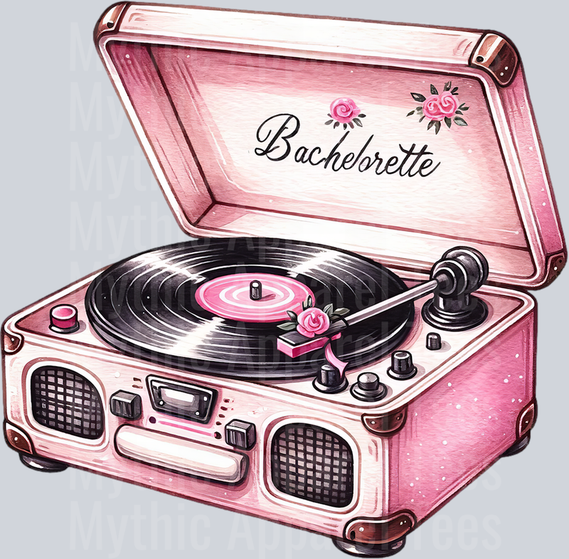 BACHELORETTE PARTY Record Player DTF Wedding Transfers