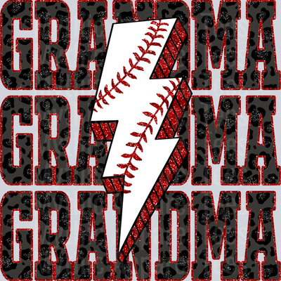 Baseball Grandma Stacked School Spirit & Sports