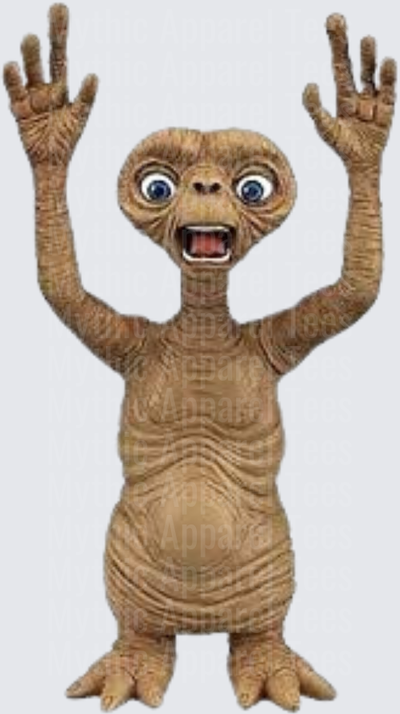 E.T. The Extra-Terrestrial Hands Up Scared Expression Classic Movie Character