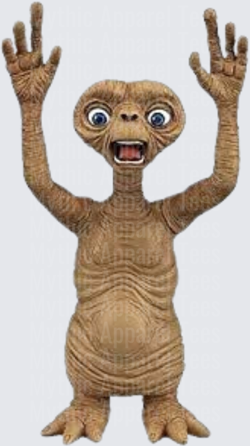 E.T. The Extra-Terrestrial Hands Up Scared Expression Classic Movie Character
