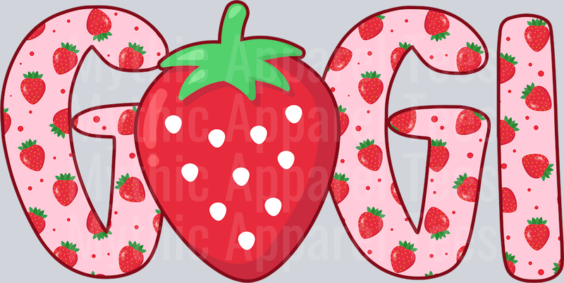 GiGi Strawberry Pink DTF GiGi Transfers