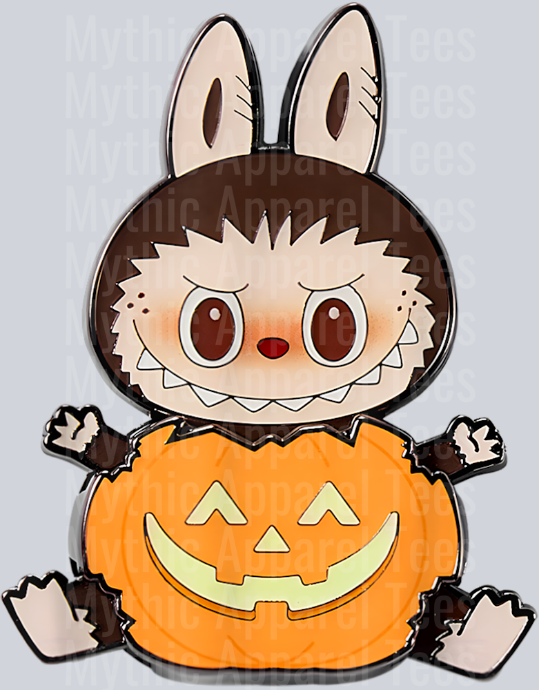 Cute Monster Pumpkin Teddy Bear - Labubu Fun Halloween Tees T-Shirt