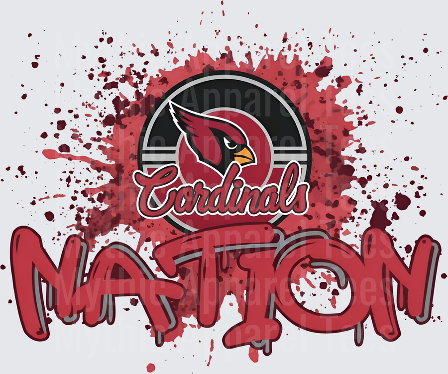 NFL Transfers Arizona Cardinals Nation Blood Splatter Design