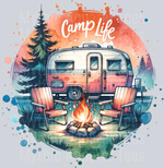 Camp Life, Camping Transfers, Outdoor Season, Trees, Mountains, Vintage Style, Nature Quotes, Adventure Designs, DTF Transfer
