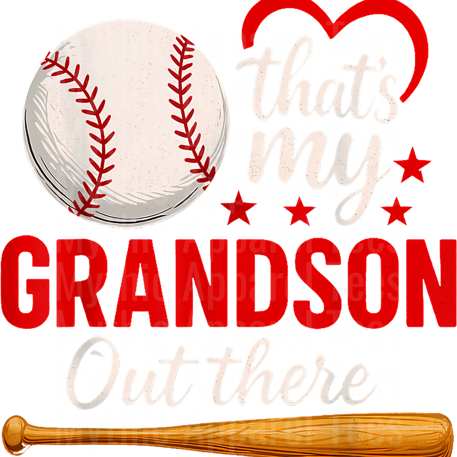 Grandma Grandpa Grandparents Baseball DTF Transfer