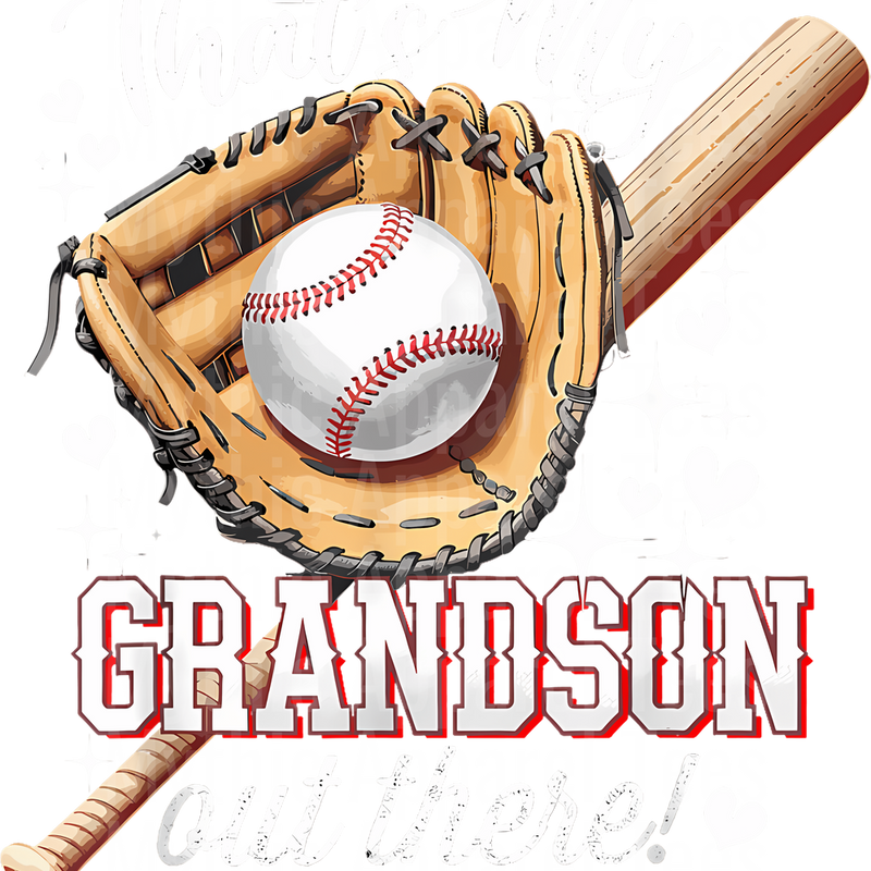 Grandma Grandpa Grandparents Baseball DTF Transfer