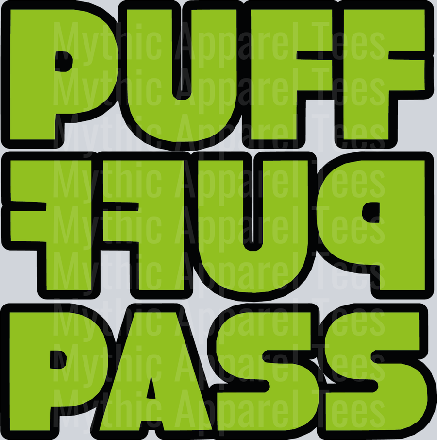 Puff Puff Pass weed plant DTF Weed Transfers