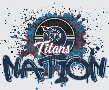 NFL Transfers Tennessee Titans Nation Paint Splatter Logo Design