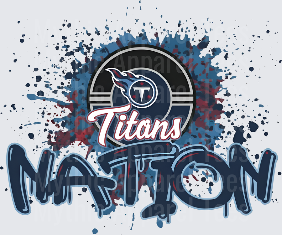 NFL Transfers Tennessee Titans Nation Paint Splatter Logo Design