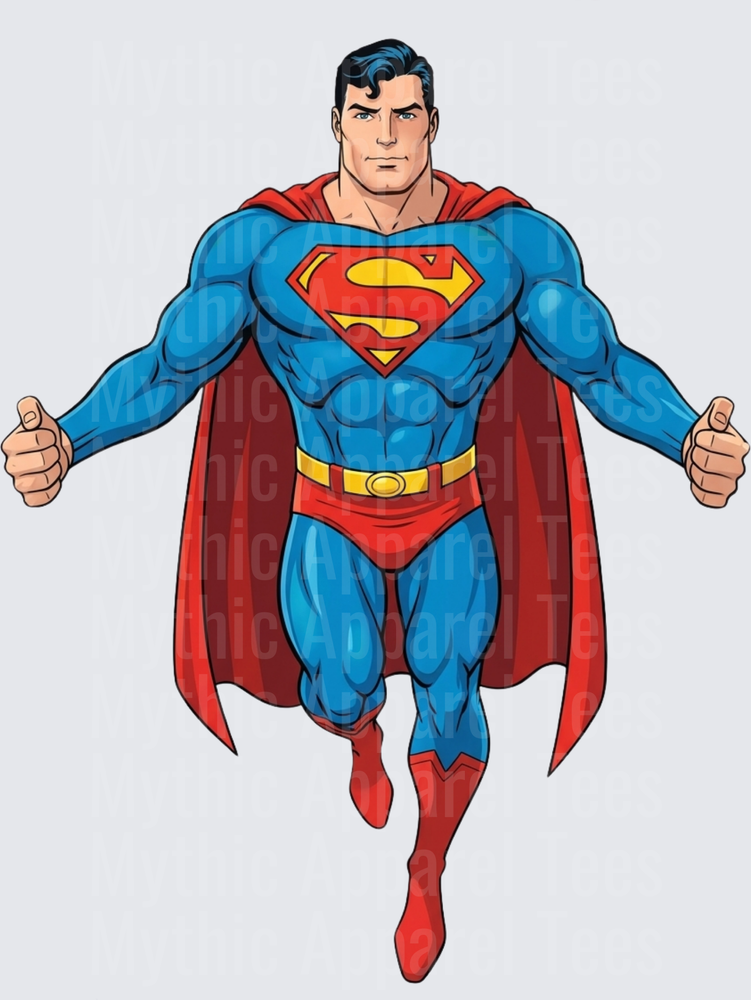Superman Flying Fists Forward Classic Comic Style Hero