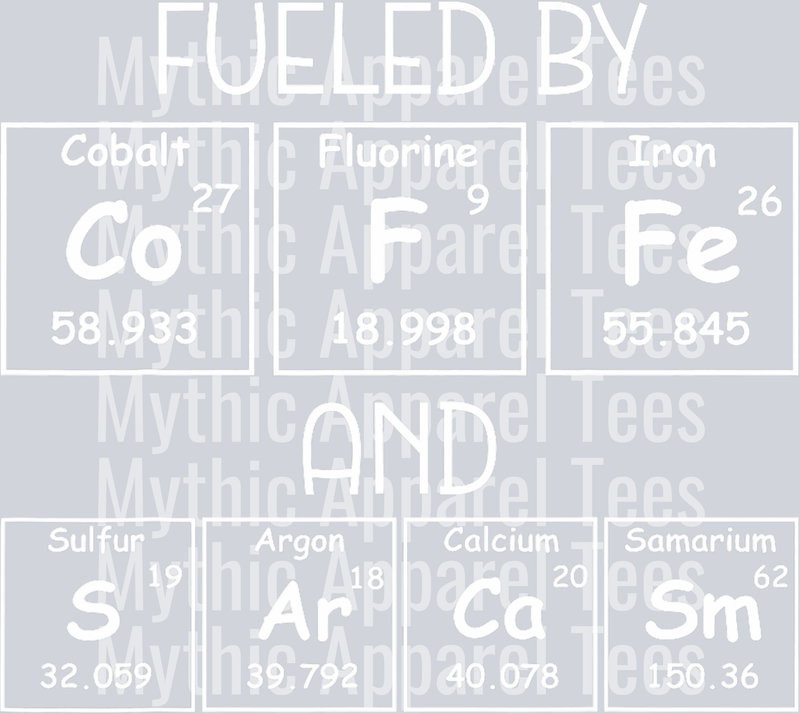 Fueled by coffee and sarcasm elements DTF Coffee Transfers