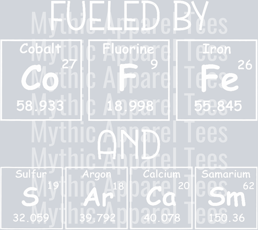 Fueled by coffee and sarcasm elements DTF Coffee Transfers