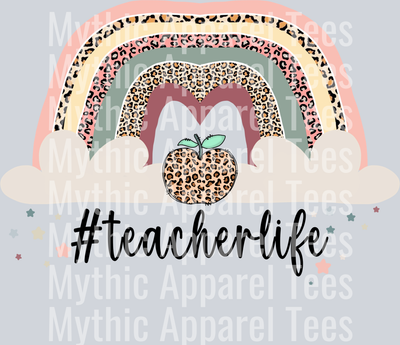 Teacher life 2 rainbow DTF Teacher Transfers