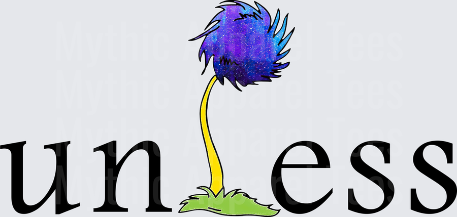 DR Seuss Unless Truffula Tree Galaxy Purple Word Art