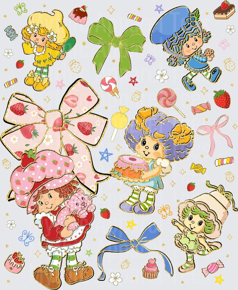 Strawberry Shortcake Characters Candy Bows Sweet Treats Bundle