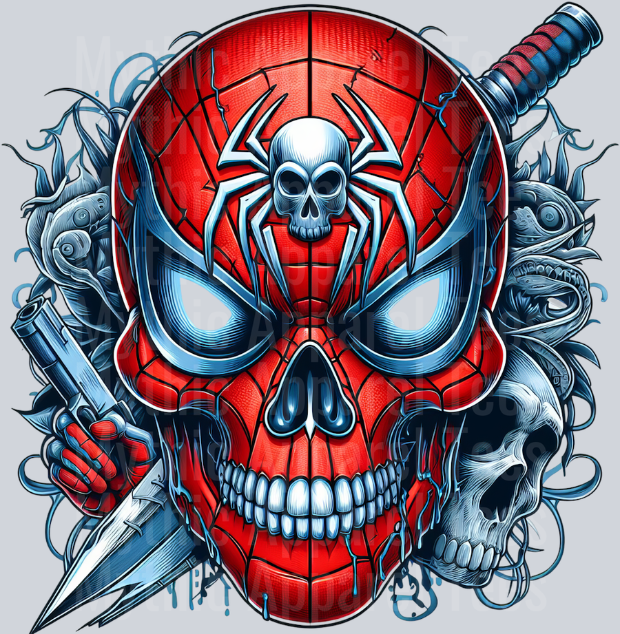 Spiderman Skull DTF Superhero Transfers