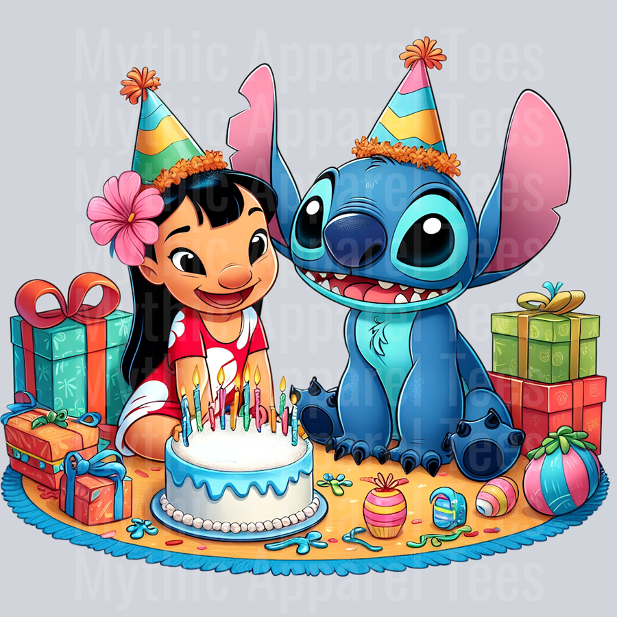 Stitch Birthday Transfer 5 DTF Stitch Birthday Transfers
