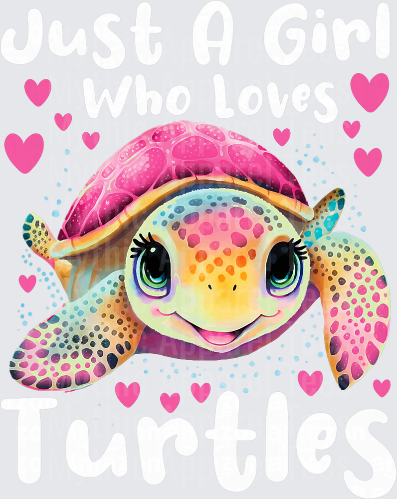 Just A Girl Who Loves Turtles - Sea Animal Reptile Lover T-Shirt