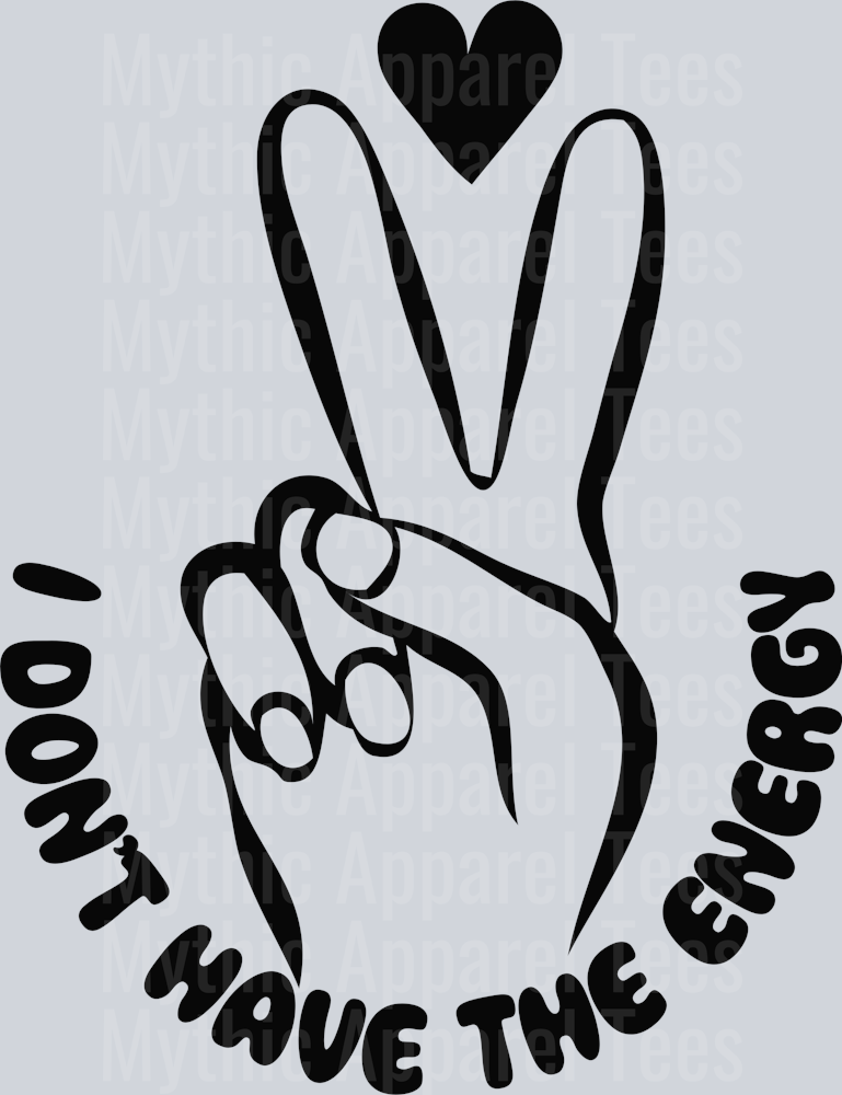 I dont have the energy to pretend I like you Pocket black DTF Sassy Transfers
