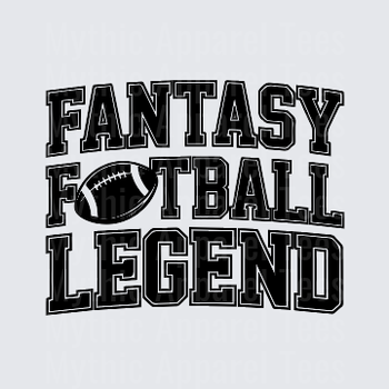 American Football Fantasy Football Legend Bold Varsity Text