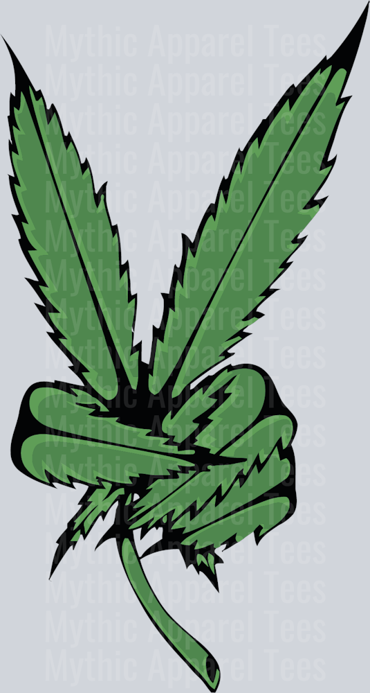 Marijuana Peace Sign weed plant DTF Weed Transfers