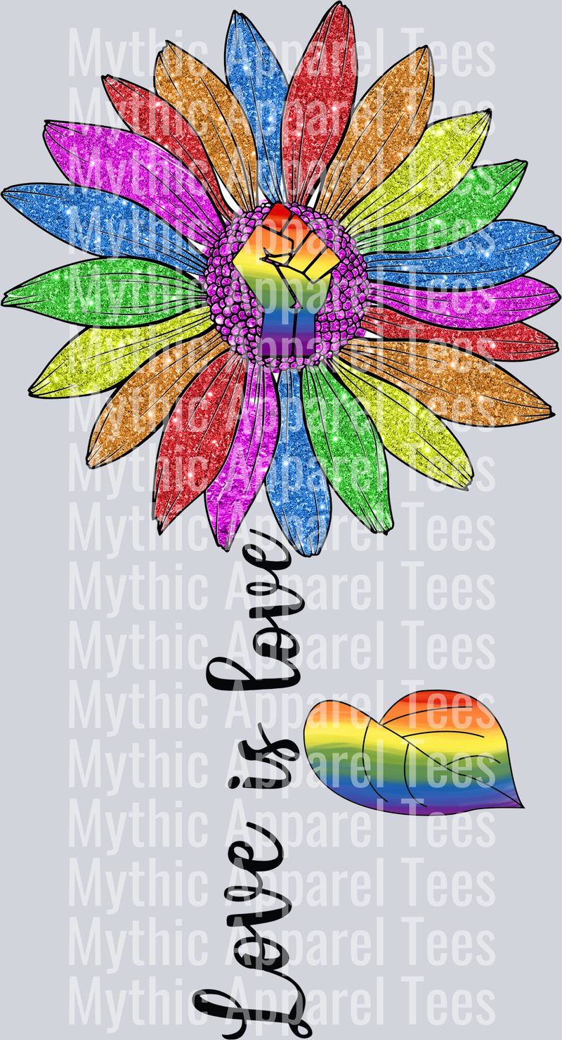 Love Is Love Flower LGBTQ+ Transfer