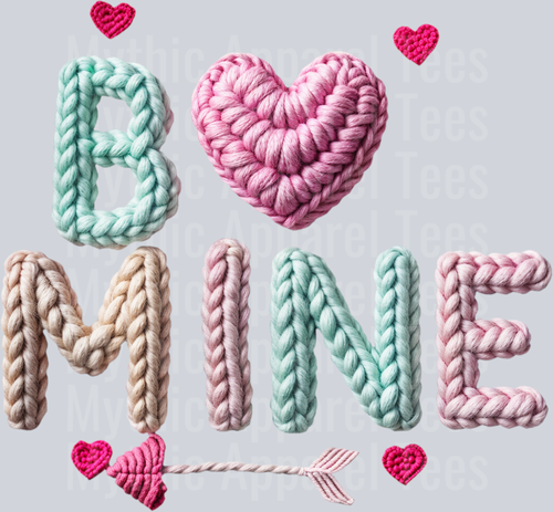 Be Mine Faux Yarn Valentines Day