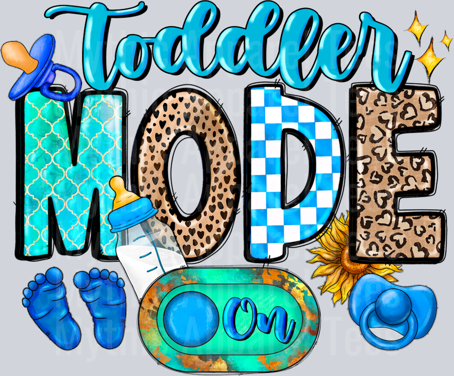 Toddler Mode On DTF Toddler Boy Transfers