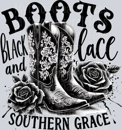 BOOTS BLACK LACE AND SOUTHERN GRACE 2