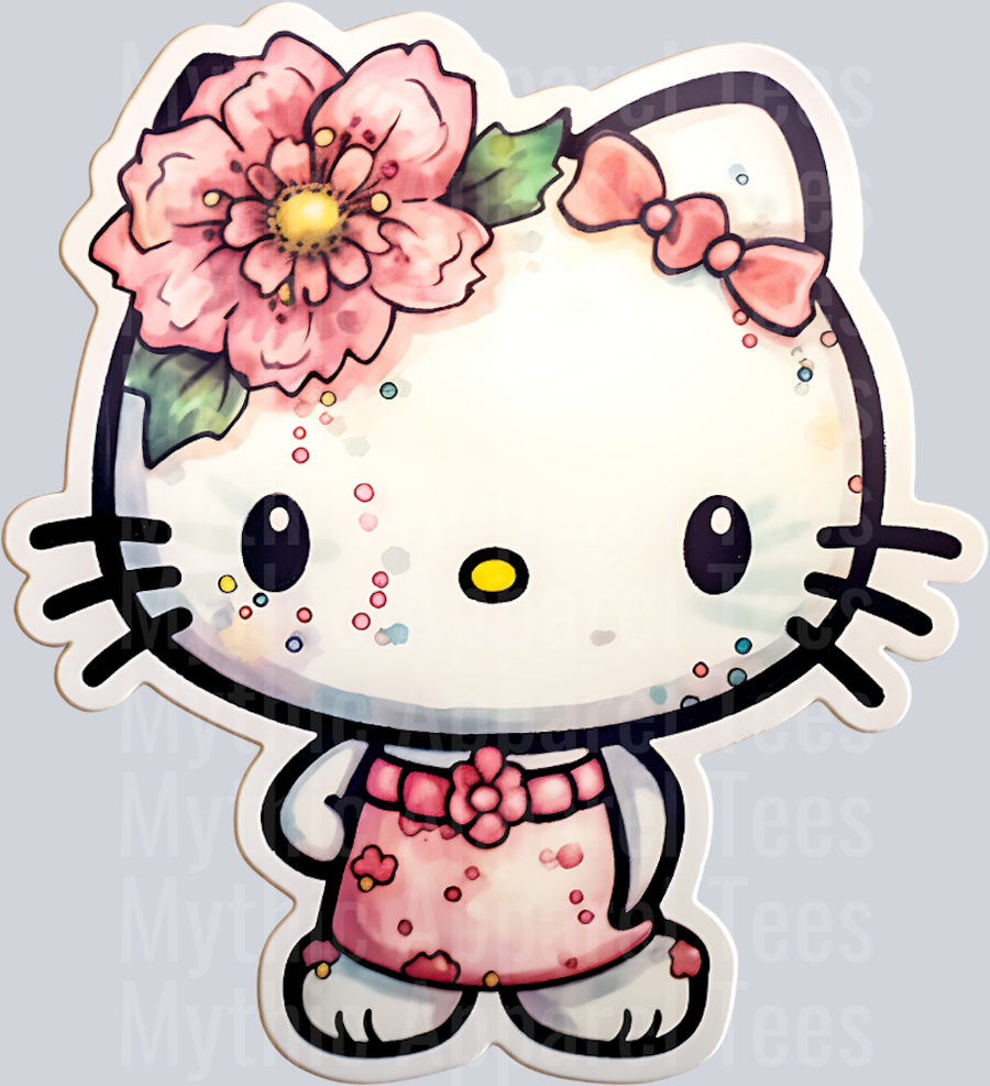 Pink Dripping Flower HK Hello Kitty Flowers