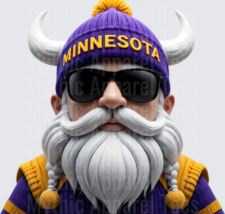 NFL Mascots Minnesota Vikings Gnome with Sunglasses Beanie