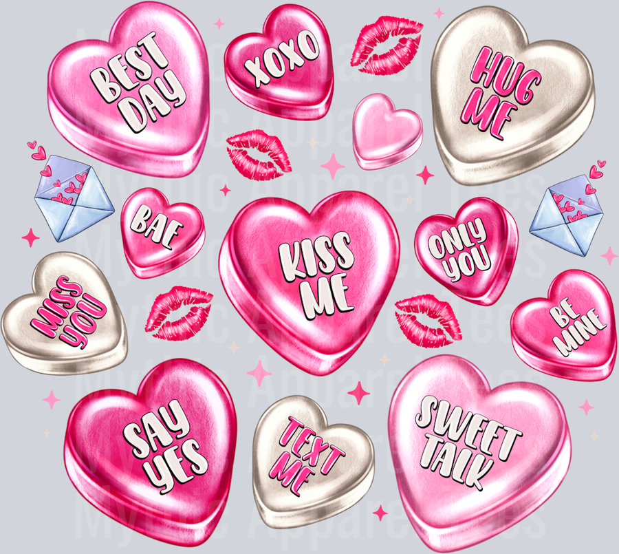 Valentines Day Heart Candy Heart Words