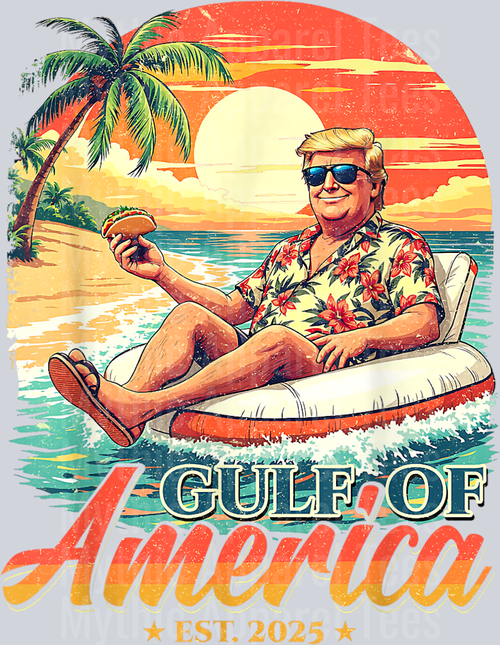 Funny Trump Shirt Gulf Of Us America Est 2025 T-Shirt 6 DTF Gulf Of America Transfers