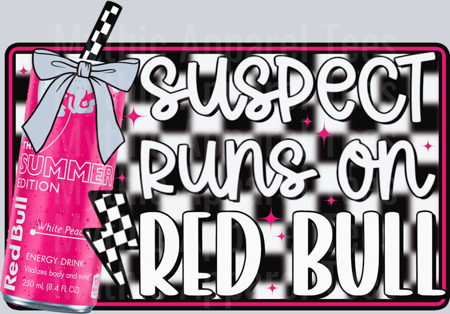 Suspect White Peach redbull suspect DTF Transfers